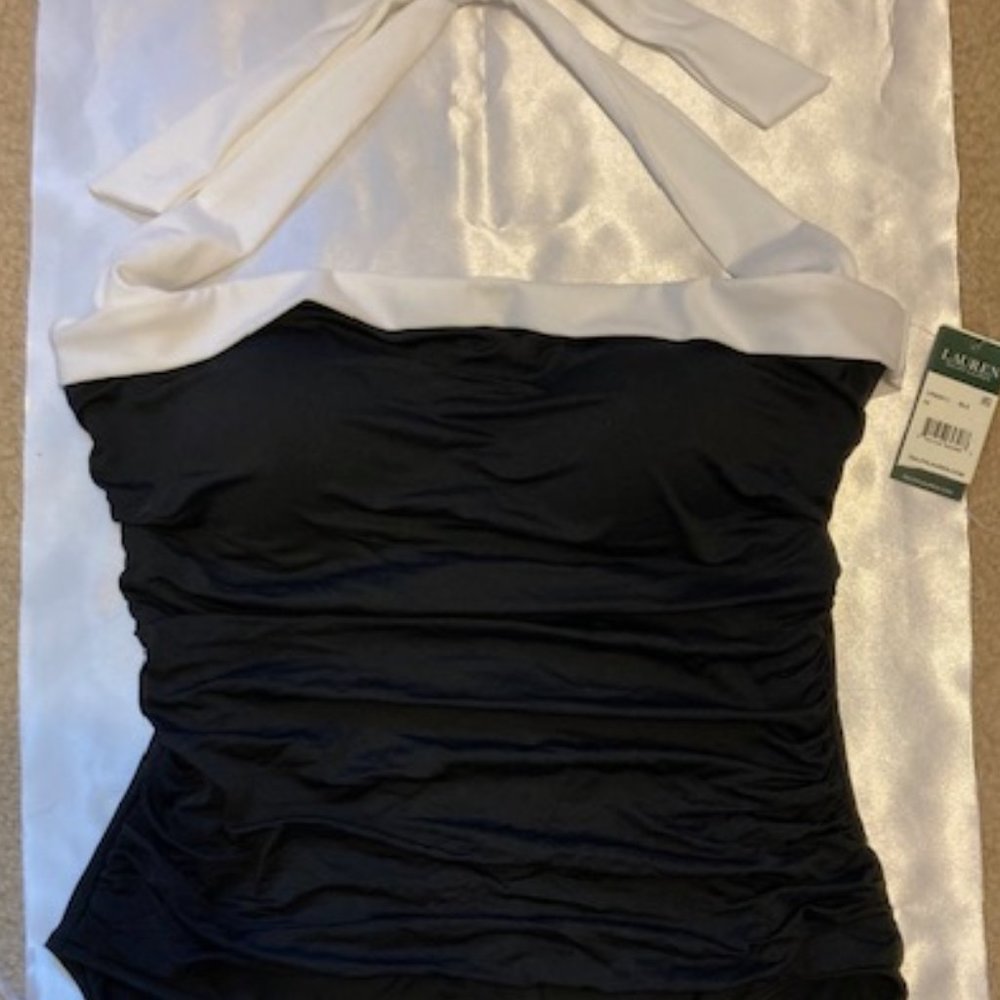 NWT Ralph Lauren One Piece Swimsuit Sz 16 - Picture 2 of 7